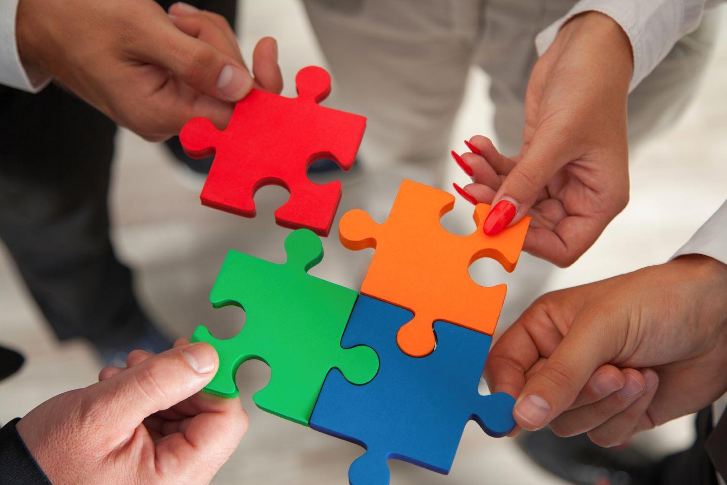Business Puzzle Teamwork